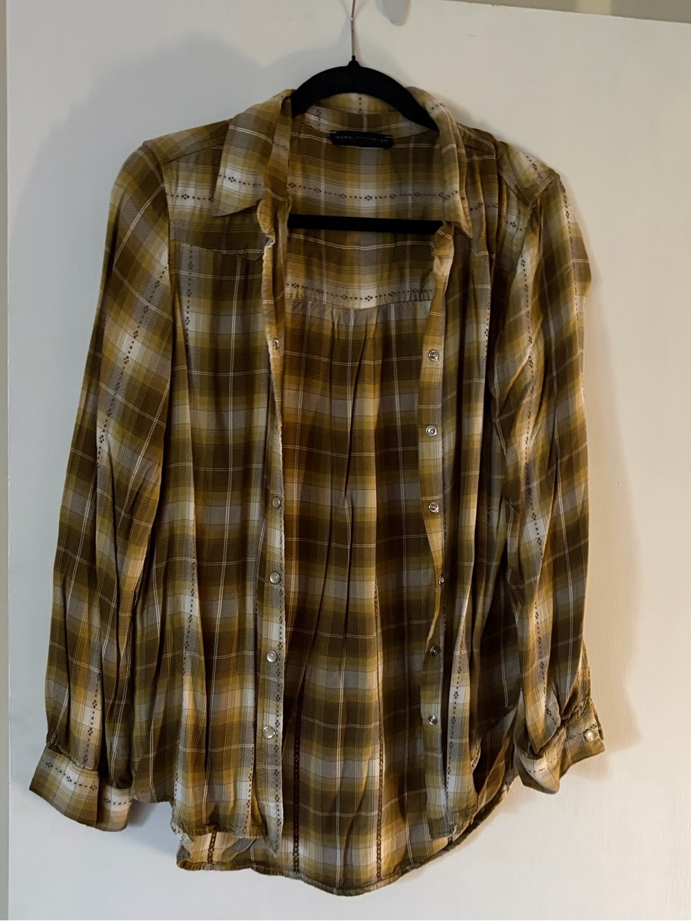 Plaid Button-Up Shirt